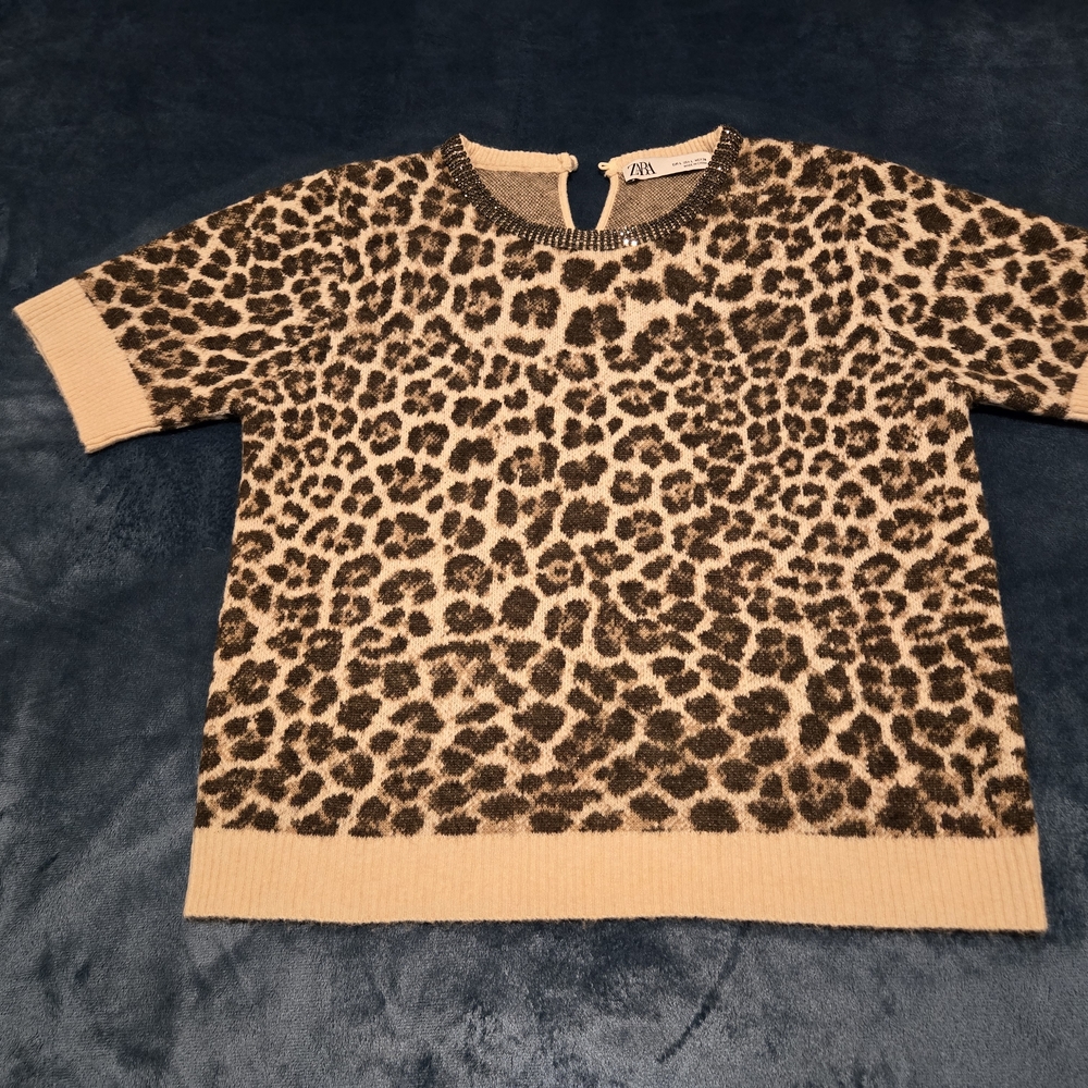 Zara Leopard Print Sweater